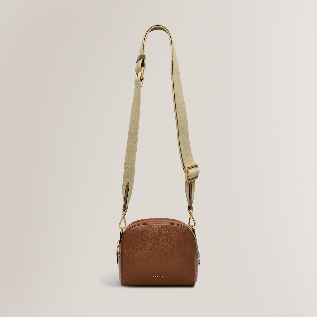 Radley London Womens Leather Arden Crescent Small Zip Around Crossbody - Brown Small