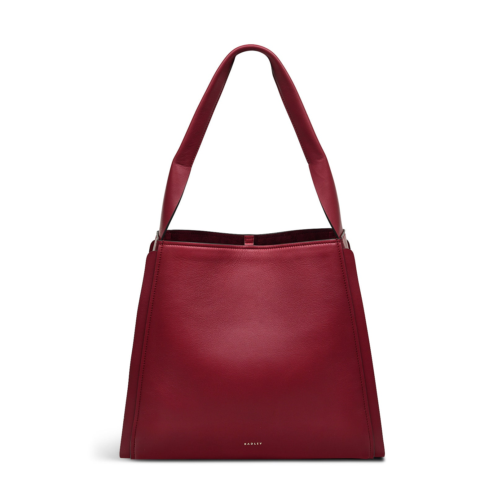 Radley London Womens Leather THE BELGRAVE LARGE OPEN TOP SHOULDER CRANBERRY Large Open Top Shoulder - Red