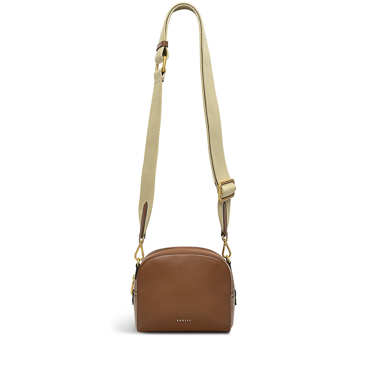 Radley London Womens Leather Arden Crescent Small Zip Around Crossbody - Brown Small