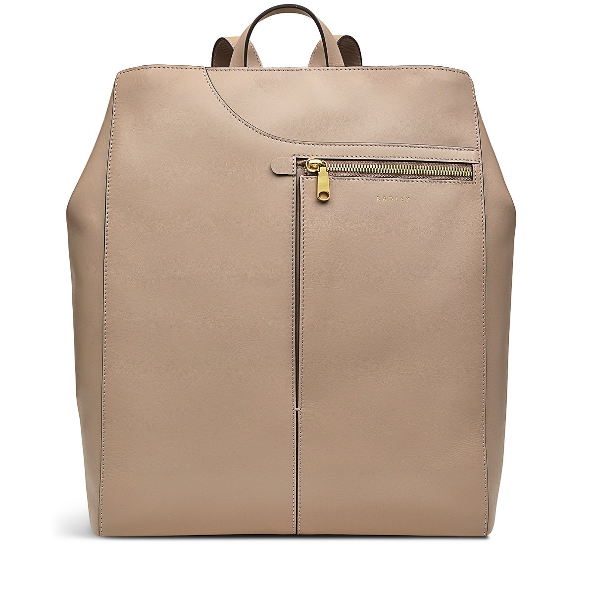 Radley London Womens Leather Pockets Icon Medium Ziptop Backpack - Natural Medium