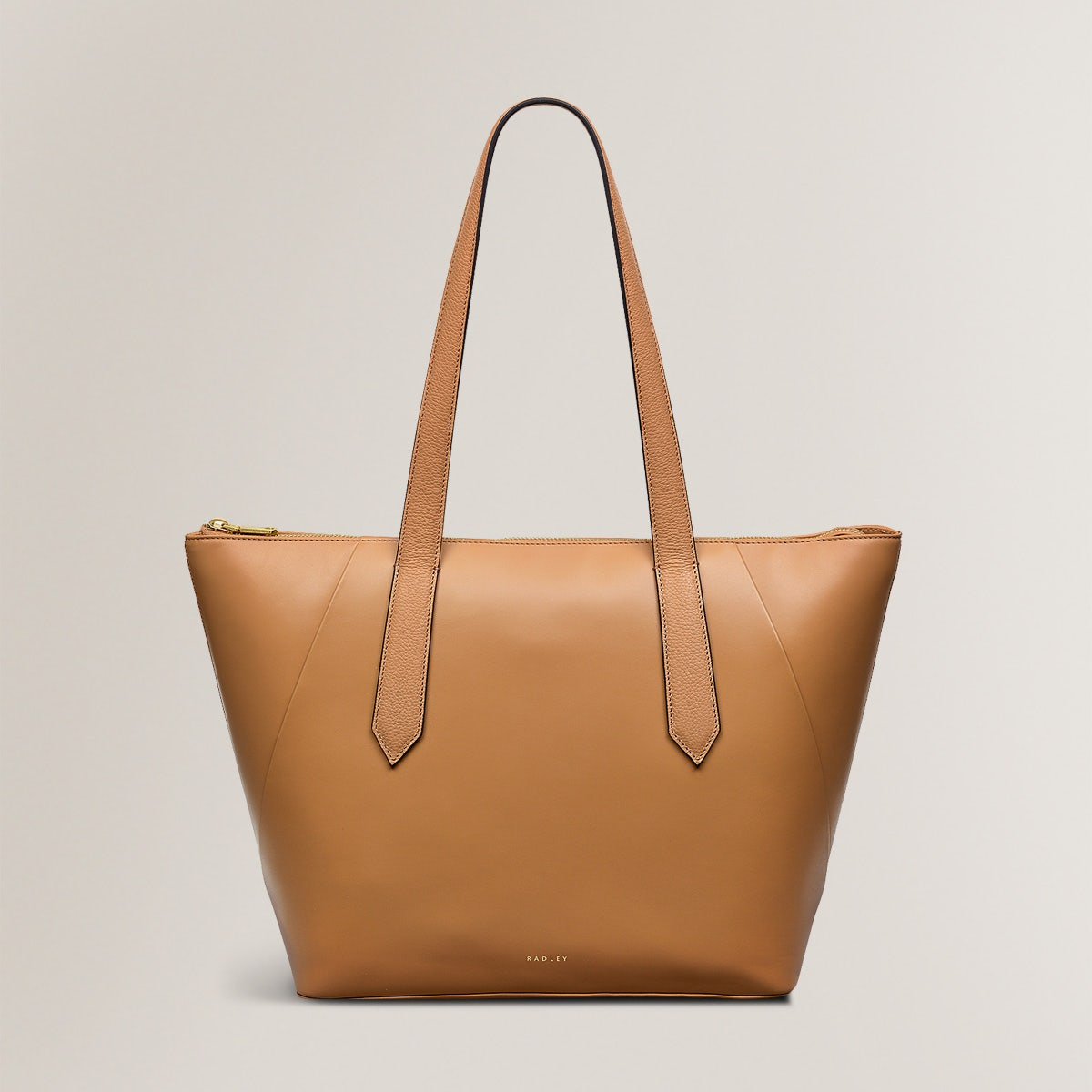 Radley London Womens Leather Bruton Street Large Ziptop Tote - Tan