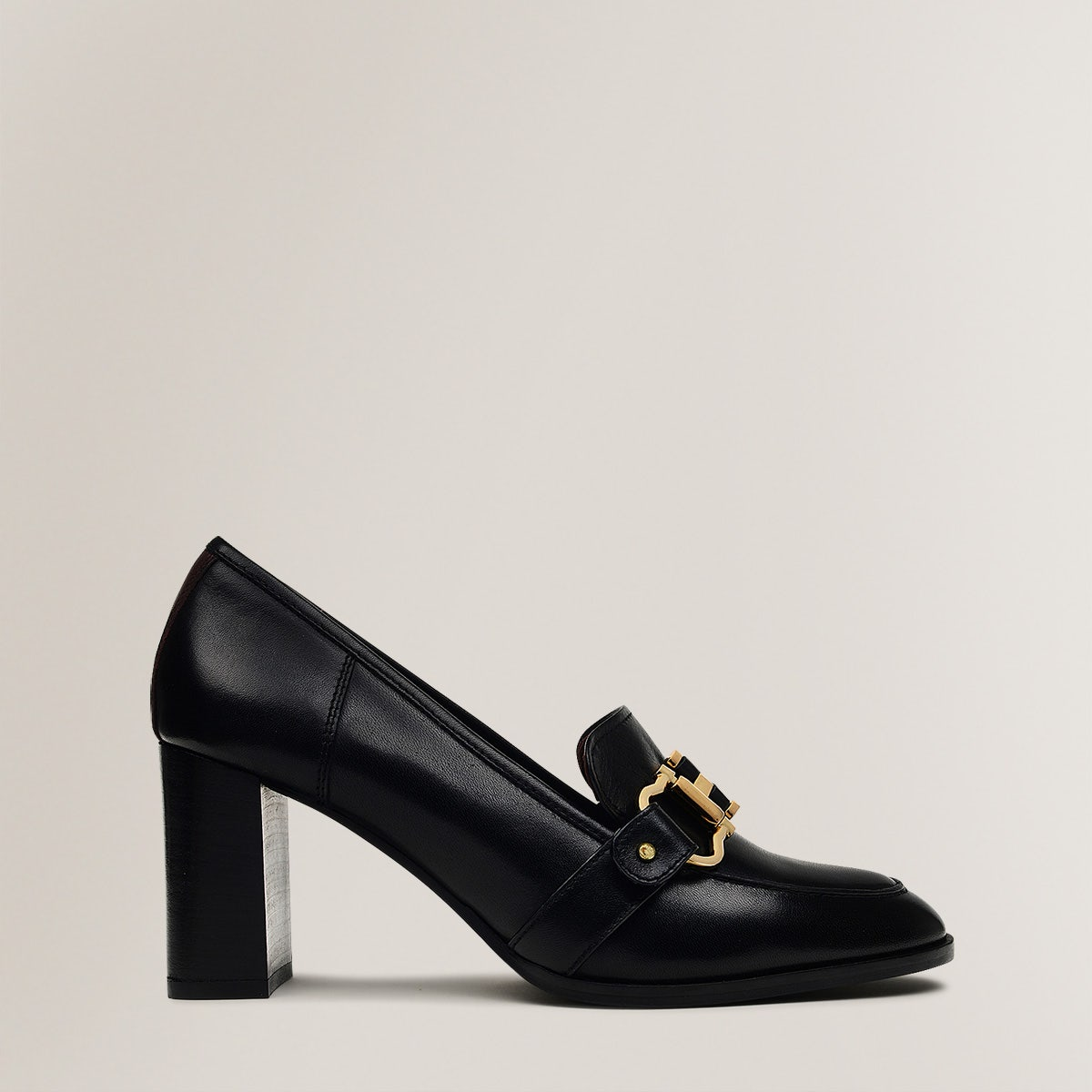 Radley London Womens Leather Linden Mews Heeled Stirrup Loafer - Black UK 4 / EUR 37