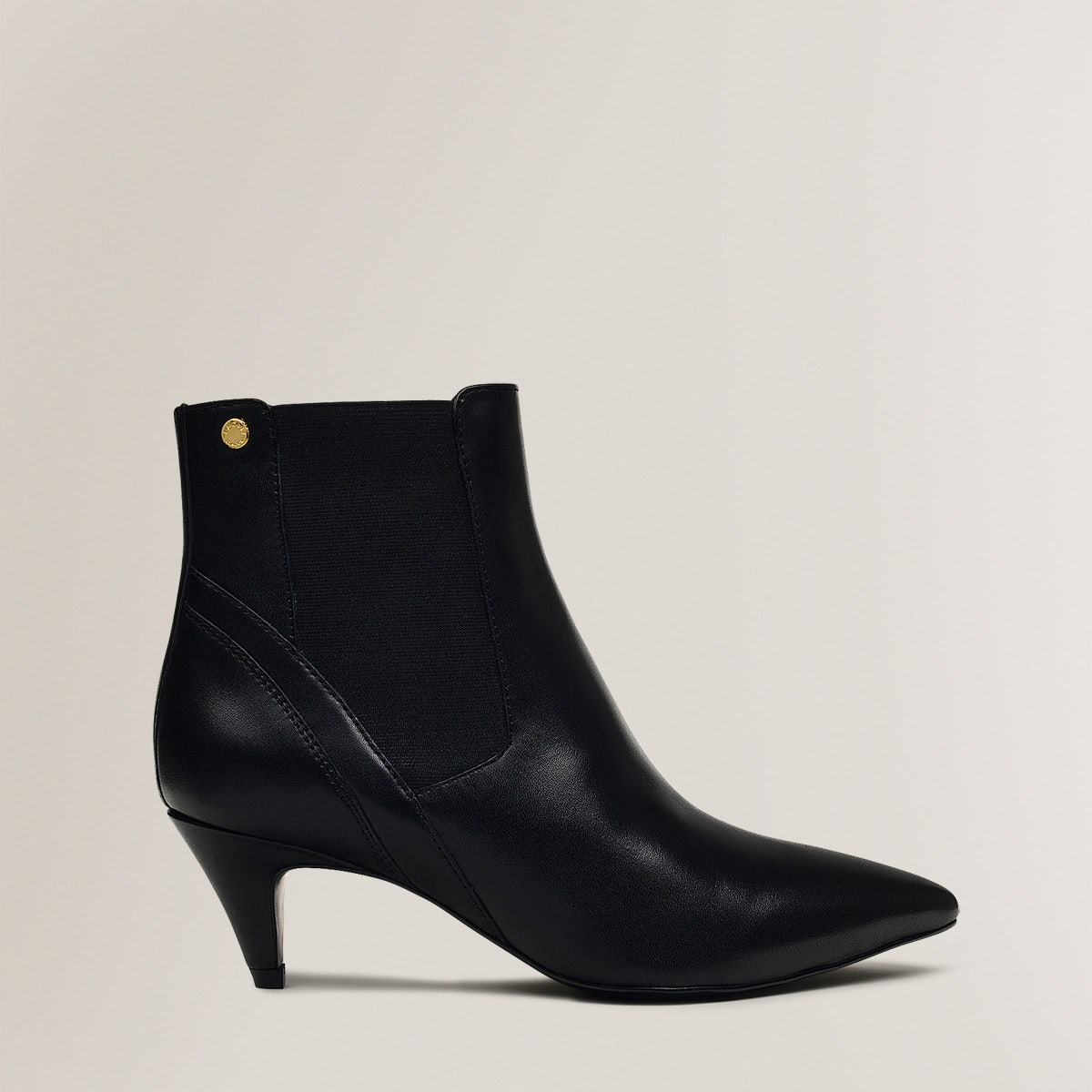 Radley London Womens Leather Point Street Cone Heeled Bootie - Black UK 5 / EUR 38