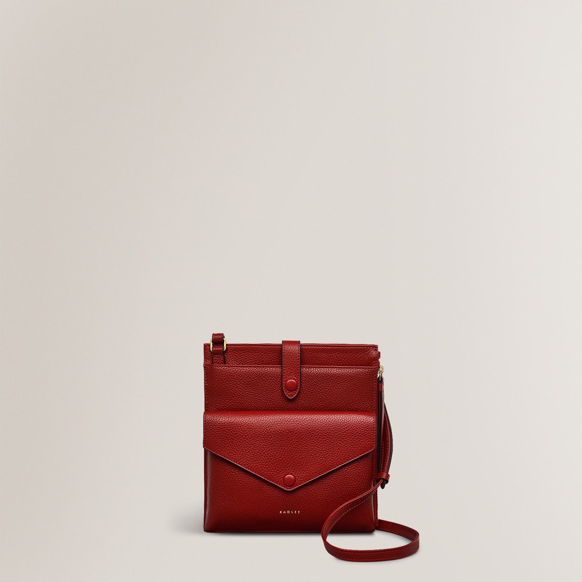 Radley London Womens Leather Wilton Way Small Ziptop Crossbody - Red