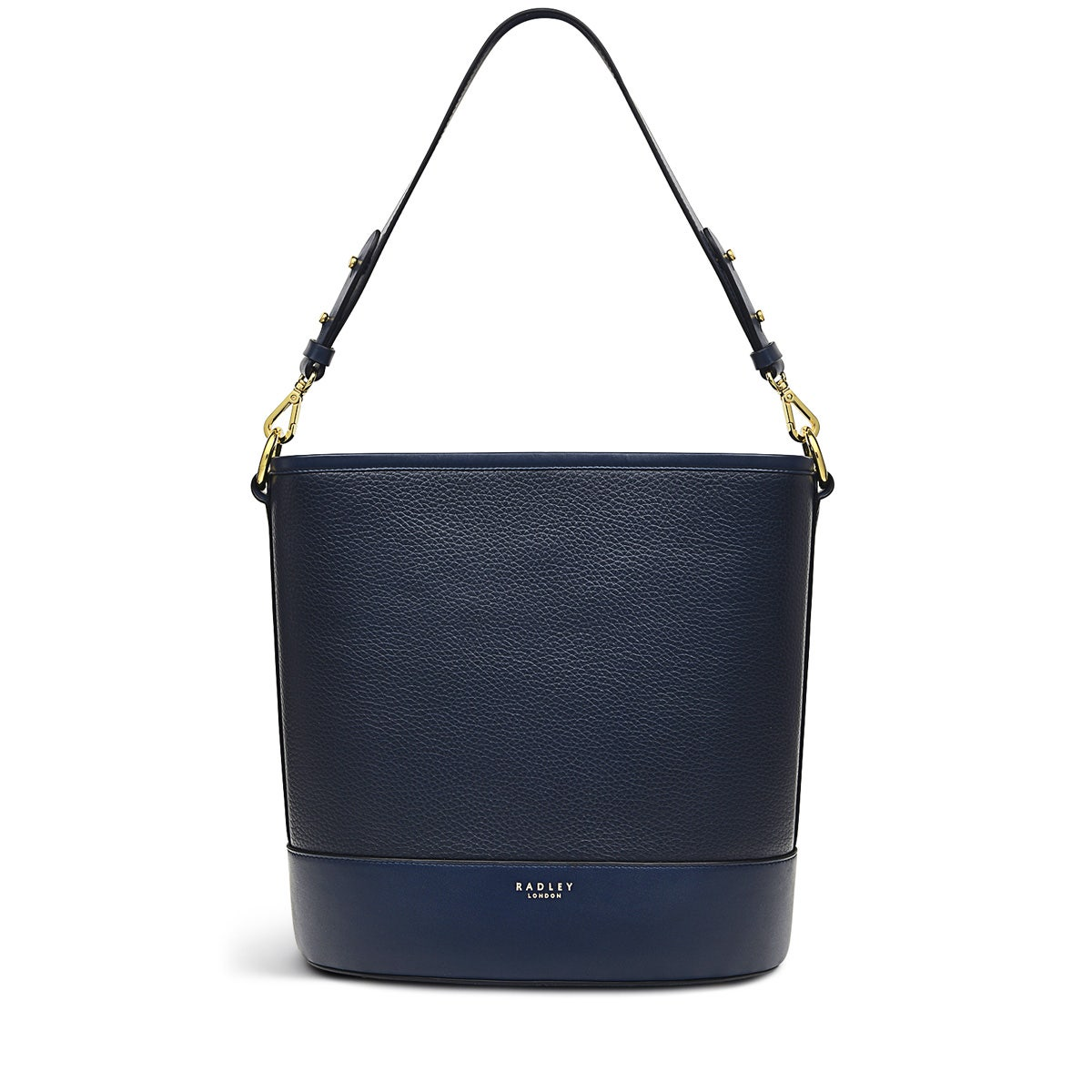 Radley London Womens Leather Montgomery Square Medium Open Top Shoulder - Navy Medium