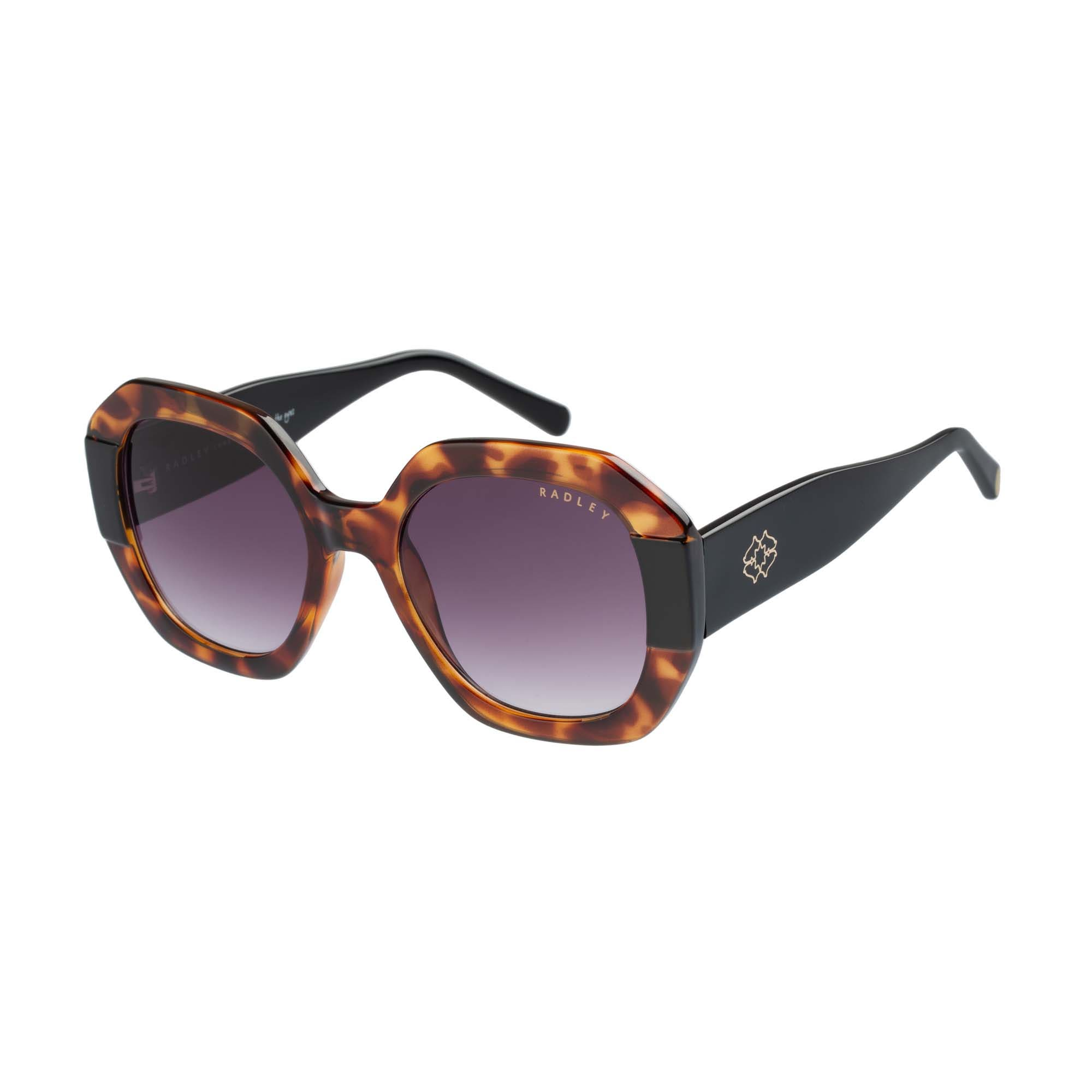 Radley London Womens Cordelia Oversized Hexagon Sunglasses - Brown