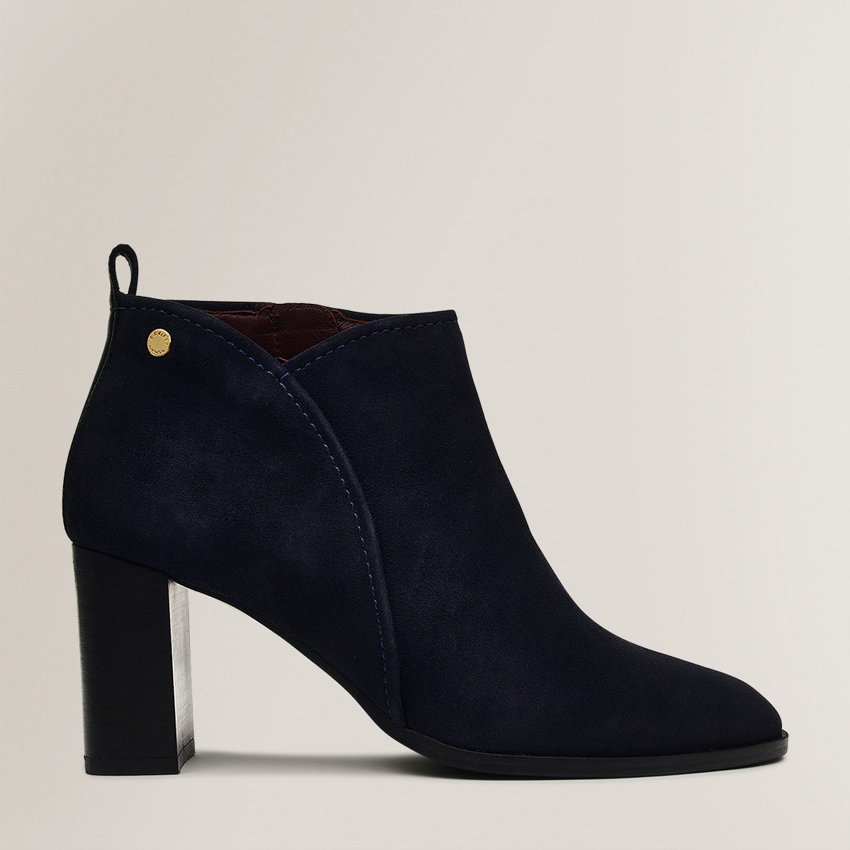 Radley London Womens Leather Tulip Street - Suede Curve Bootie - Navy UK 6 / EUR 39