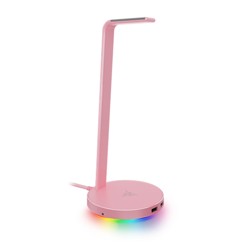 Razer Base Station V2 Chroma - Chroma Enabled Headset Stand with USB 3.1 Hub and 7.1 Surround Sound - Quartz