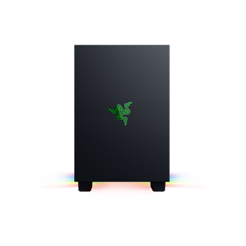 Razer Tomahawk Mini-ITX - Mini-ITX Gaming Chassis with Razer Chroma RGB - Dual-Sided Tempered Glass Swivel Doors - Powered by Razer Chroma™ RGB - Ventilated top panel and dust filters