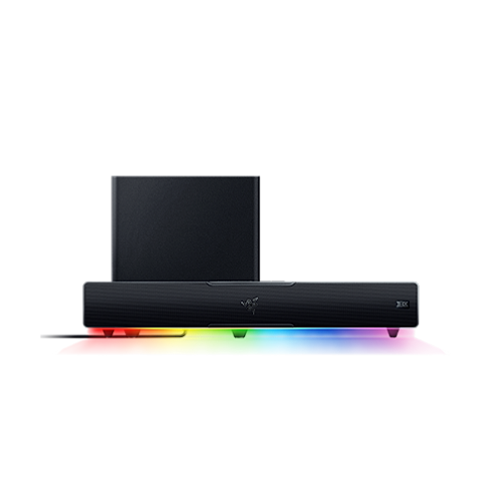 Razer Leviathan V2 - PC Gaming Soundbar with Subwoofer - Multi-driver PC Soundbar and Subwoofer - THX® Spatial Audio - Compact Desktop Form Factor